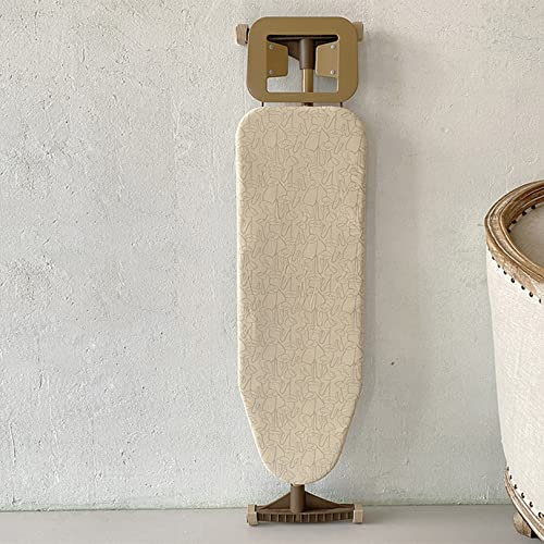 Bügelbrett mit T-Bein, höhenverstellbar, faltbares Design, Dampfbügeleisenablage, Bezug aus 100% Baumwolle mit extra dickem Polster, ideal für Waschküche oder Schlafsäle zu Hause