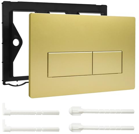 SOARFLY Plaque de commande wc suspendu, plaque de déclenchement wcà double chasse d’eau, compatible avec GEBERIT SIGMA01/20/21/30 UP300/320, 115.770.11.5, dimensions245×164mm, doré