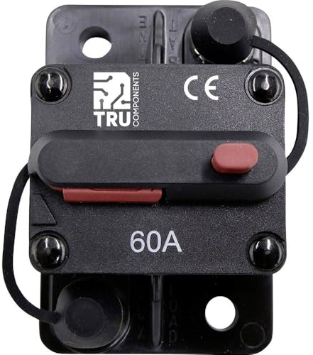 TRU COMPONENTS TC-13596592 Sicherungsautomat 60 A Schwarz 1 St.