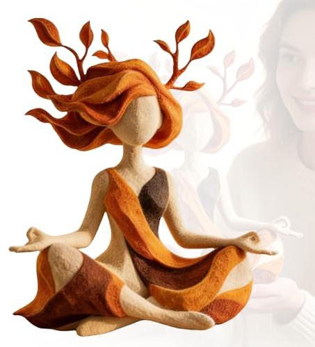 pziutdema Innere Harmonie Skulpturelle Figur, Serenity Growth Abstract Meditation Figurine, Meditations Und Yoga-Statue, Für Wohnzimmer, Schlafzimmer, Schreibtisch, Achtsamkeit Und Entspannung (A)