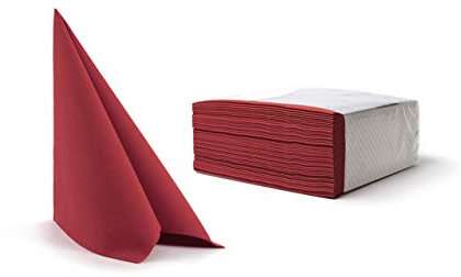 Alvotex CHIC Airlaid 50 Servietten, Stoffähnlich, Hochwertige, Einwegserviette, Burgund, 40 x 40 cm