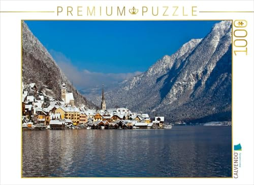 CALVENDO Puzzle Hallstatt und Hallstättersee im Winter | 1000 Teile Lege-Größe 64 x 48 cm Foto-Puzzle für glückliche Stunden