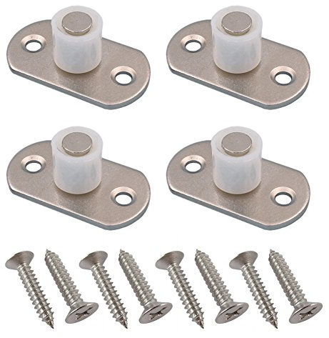 4 Piece Sliding Barn Door Nylon Guide Wheel, Floor Guide Roller Bracket Roller Guide for Furniture Hardware, Moving Doors, Glass Sliding Doors and Aluminium Doors.