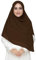 Lina & Lily Premium Chiffon Damen Muslim Hijab Kopftuch Schal Quadrat 145 x 145cm (Dunkelbraun)