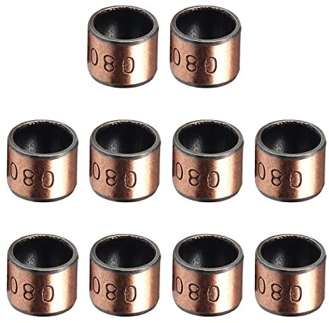 Othmro Gleitlager 8 mm Bohrung x 10 mm Außendurchmesser x 8 mm Länge, Gleitlager gewickelt, öllose Buchsen, 10 Stück