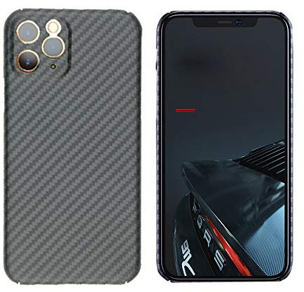 Carbon Fiber Slim Case Compatible with iPhone11 Pro Max 6.5, Real Carbon Fiber Minimalist Strongest Protect Case Cover for iPhone 11 Pro Max Support Wireless Charging