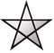 Attitude Holland Spiegel Black Pentagram Schwarz
