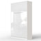 SMARTBett Schrankbett Standard Weiss/Weiss Hochglanzfront 120 Vertikal