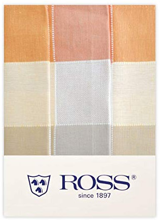 Ross 3er Pack Zwirn Halbleinen Geschirrtücher Schachbrettkaro Terra, 50x70 cm