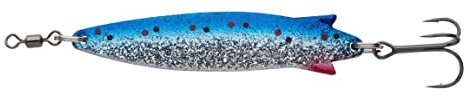 Abu Garcia Toby Spoon Angelköder | Legendärer Raubfisch-Blinker für Süß- und Salzwasser | Für Hechte, Forellen, Lachse, Barsche und mehr | Vielseitiger Spinnköder | Blue Glitter, 11,5 cm