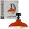 LEDSone Industrial Vintage Semi Unterputz Deckenbeleuchtung Deckenlampe Metall Schüssel Form Downlight Rot Lampenschirm Wohnzimmer Innen Dekoration E27 Sockel (orange)