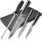 NANFANG BROTHERS Damaszener Küchenmesser Set, 4 Stück 67 Schicht Handgefertigt VG10 Stahlkern Geschmiedet Kochmesser Set- Kochmesser, Santoku Messer, Gemüsemesser, Schärfer mit Premium Box