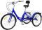 24 Zoll Dreirad für Erwachsene Erwachsene Dreirad 3 Rad Fahrrad Dreirad Erwachsene 7 Gang Tricycle Fahrrad Seniorenrad Erwachsenendreirad Faltbares Dreirad für Senioren mit Einkaufskorb (Blau)