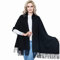 vimate Schwarzer Kaschmirschal, Winter Thick Black Cashmere Scawls and Wraps für Frauen und Männer (DE-Schwarz)