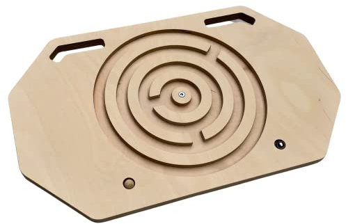 GOODEX Balance Board Kinder Labyrinth Balance Board | Balancierbrett mit Kugellabyrinth | Balancierboard | Wackelbrett Therapiekreisel | Gleichgewichtstrainer | 100% ECO