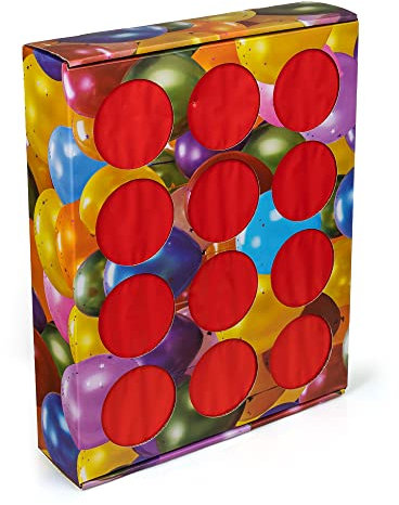 Preis-Party-Box-Spiel mit 2 Papierplatteneinsätzen, 12 Fächern, Auszeichnungsbox für Geburtstage, Adventskalender-Countdown, Feiertage-Events usw.
