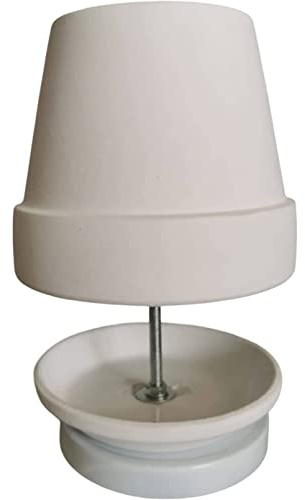 Chauffage Bougie Terre Cuite,Four À Bougies Chauffe-Plat,Bougie Four CheminéE Table,Réchauffeur de Bougies Chauffe-thé en Terre Cuite pour la Maison, Le Jardin(sans Bougie),White