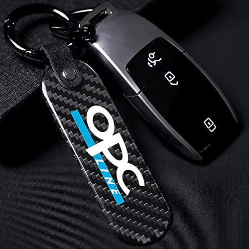 YUNKOU Autoschlüsselhalter aus Kohlefaser für Opel OPC Line Astra h g j k f Zafira a b Corsa b c d Mokkav Insignia Schlüsselanhänger-Zubehör aus Zinklegierung,S