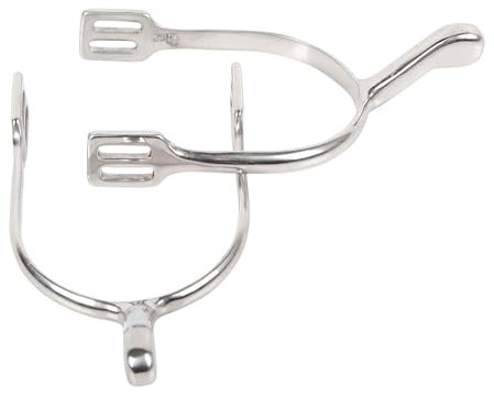 Reitsporen Reiten Sporen hochwertiger Edelstahl Radsporen Sonnenradsporen Kugelsporen Ballsporen Schwanenhalssporen Hammersporen Knopfsporen Riffelsporen Stecksporen (Damen 40, Schwanenhalssporen)