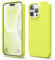 elago Liquid Silicone Case Compatible with iPhone 15 Pro Max Case, Premium Silicone, Full Body Protective Cover [4 Layer Shockproof Structure], Anti-Scratch Soft Microfiber Lining (Neon Yellow)