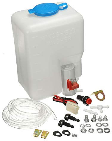 XiaoXIN Kit de réservoir de bouteille de lave-glace universel pompe 12V 1.8L Réservoir d'essuie-glace