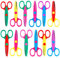UCEC Zickzackschere Kinder,Bastelschere Grundschule, Kinder Schere, Scheren Set für Kunsthandwerk, Scrapbook Schere, Kinderschere ab 3 jahre, Bastelschere Kinder für Zickzackschere Papier, 12 Stück