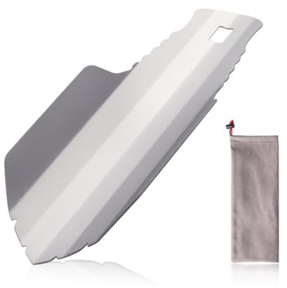 Titan Handschaufel, Garten Blumenkelle, Ultraleichte Camping Schaufel, Multifunktionale Rucksackkelle mit Aufbewahrungstasche für Rucksackreisen Camping Überleben