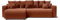 BAÏTA Ecksofa Lea XL 5-Sitzer, umkehrbarer Winkel und Aufbewahrungsbox, Cordstoff, Terrakotta