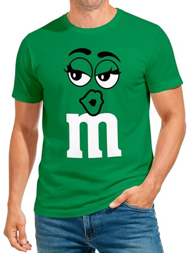 MoonWorks® Herren T-Shirt Fasching Karneval M Aufdruck Gruppenkostüm Verkleidung Last Minute Faschingskostüme Männer Funshirt