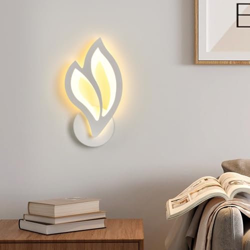 DELIPOP Wandleuchte LED Innen, 13W 1500LM LED Wandlampe Innen Moderne, Dekorative Wandleuchte Wandbeleuchtung aus Acryl für Flur Treppenhaus Flur Wohnzimmer Schlafzimmer, Warmweiß 3000K