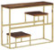vidaXL Konsolentisch, Konsole Beistelltisch mit Ablagen, Wandtisch für Wohnzimmer Flur, Flurtisch Tisch, Modern, Golden Edelstahl Massive Holzschwellen