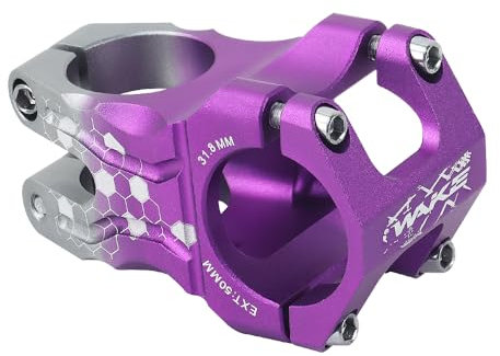 FOMTOR 31,8 Vorbau 50mm, MTB Vorbau Mountainbike Vorbau Lenker Kurzer Vorbau, für die meisten Rennrad Vorbau, MTB Vorbau, BMX Vorbau, Fahrrad Vorbau (Lila Titan)