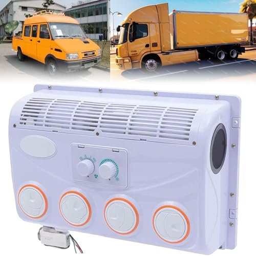 ylpddmm Climatiseur pour Camping-Car 12V/24V,Climatiseur Camping Car,Climatiseur Caravane,Ventilateur de Toit de Voiture,Mini climatiseur pour Voiture,Caravane,Camion,24V