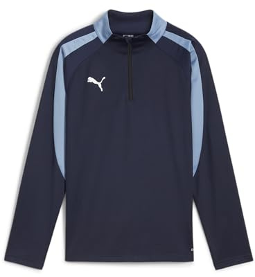 PUMA Kids individualLIGA Quarter-Zip Top Youth PUMA Navy-Zen Blue 7-8Y