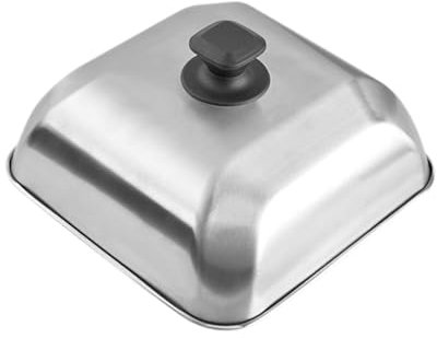 LOVIVER Tapa Rectangular para Tapa para cocinar al con asa Plancha para la Parrilla Cúpula para derretir sándwiches Barbacoa Filete Cocina