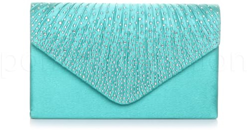 AJVANI Diamante envelope clutch bag