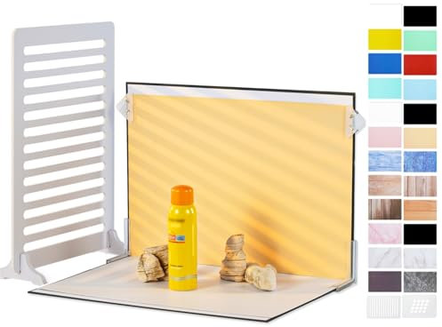 HengMing 12Pcs 22Patterns Small Product Photography Backdrops Kit Photo Background Food Photography Backdrop Board with Carrying Bag and Drawstring Bag(40x30cm)