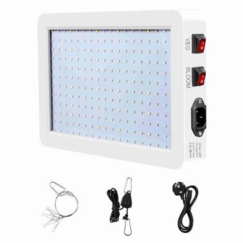 1000W LED Pflanzenlampe, Vollspektrumlicht für schnelles Pflanzenwachstum, für drinnen, mit IP65 wasserdicht, hängendes Design, für Keimung, Blüte und Fruchtbildung von (216 LEDs