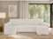 MKS MEBLE Sofa mit Schlaffunktion - Ecksofa - Couch - Schlafsofa - Bettsofa - Schlafsofa mit Bettkasten - Kirasso U -Beige Cord