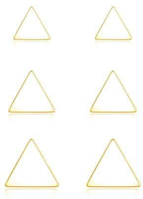 Glintara Damen Ohrstecker Silber 925, 925 Sterling Sliber Dreieck Ohrringe Ohrstecker Set, 3 Paar Hypoallergen Ohrringe Silber 925 Stecker, Flach Ohrringe Knorpel Schlafen Ohrstecker- Klein 4/5/6mm