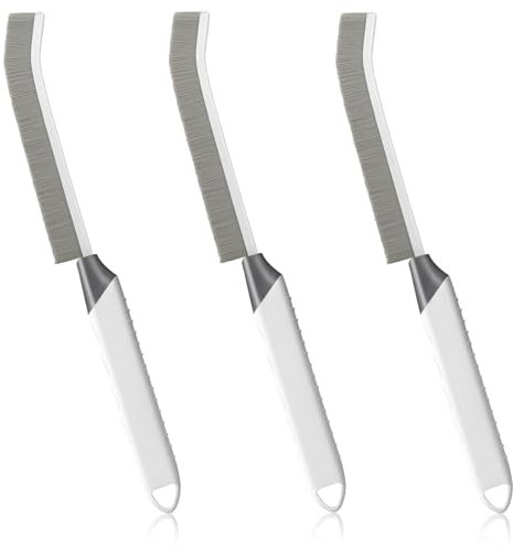 YAGE Cepillo de Limpieza, Cepillo de Limpieza de Grietas - 3 Piezas. Multifuncional Utensilios de Limpieza Hogar de Mango Largo, Adecuado para Cocina, de baño, Azulejos, nichos, mangueras de Ducha