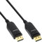 InLine Cavo DisplayPort 2.1 AOC, attivo, UHBR 13.5, 10K/8K/4K, trasmissione senza perdite, con connettori metallici, 40 m, nero, 17240 A