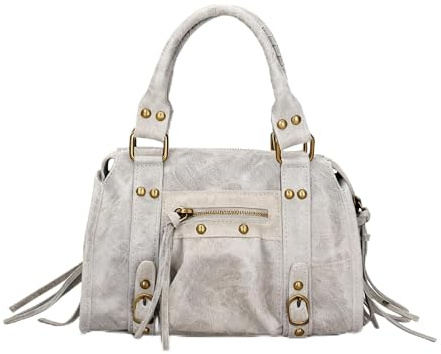 Gave Lux Umhängetasche Handtasche Damen Echtem Wildleder 25 cm Vintage City Bag Handgefertigt in Italien GLX220609123FBG