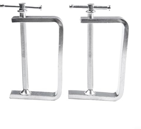GANCEI C Clamp Clamps, 2Pcs Clamps For Woodwork Adjustable C-Clamp Set 50-100mm Opening Capacity Steel G-Clamp Woodworking Hand Tool(0-100MM)