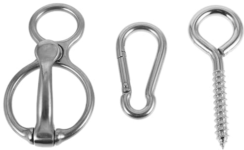 Toyvian Anbindering aus Edelstahl für Pferde mit Stabilem Design und Schnellverschluss Sicheres Pferdezubehör für Stall und Training zur Verletzungsprävention