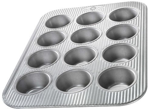 USA Pan Bakeware Muffin Pan, 12-Well, Aluminized Steel