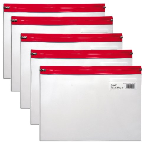 Snopake Zippa Bag 'S' - Sacchetto S con chiusura ermetica, formato A5, 255 x 190 mm