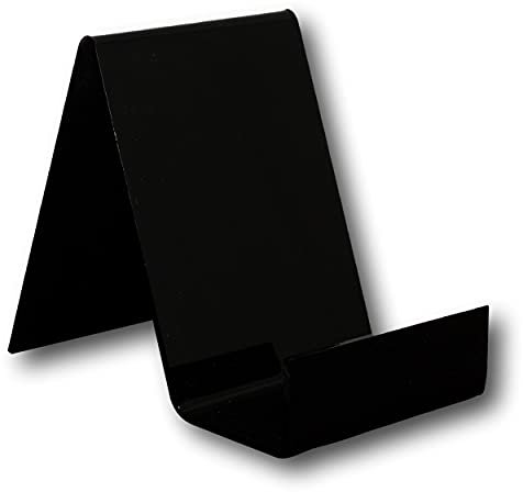 EPOSGEAR Medium Plastic Acrylic Perspex Book Plate Retail Display Stand Holder - Perfect for Schools, Nurseries, Libraries etc (Black)