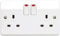 MK Logic Plus 2 X K2747 WHI 13A Double Pole Switchsocket, 2 Gang