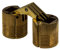 Gedotec Scharniere - verdecktes Einbohrscharnier | 1 Stück Möbelscharnier aus Messing | ZYSA | Einbohrband für Holz-Dicke 31-40 mm | Schrankscharnier rund für Bohr-Ø: 24 mm | Öffnungswinkel 180°